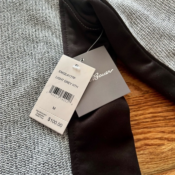 Eddie Bauer Performance Jacket Gray and Black Knit Fleece - NWT - Picture 5 of 13